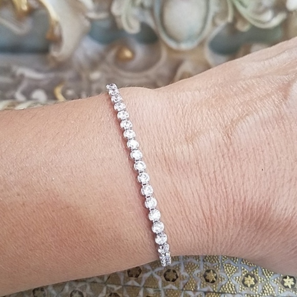 925 Sterling silver Tennis Bracelet 7.5 or 8 inche